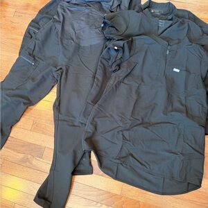 Figs Black maternity Scrub 3 Sets